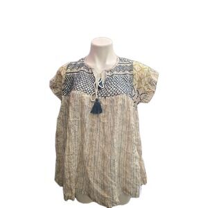 Rachel Roy Women's Tassel-tie Cap Sleeve Top Shirt